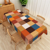Lofaris Vintage Brown Plaid Kitchen Rectangle Tablecloth